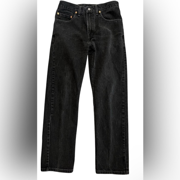 Vintage Levi’s 505 Regular Fit Straight Leg Black Denim Jeans Red Tab - Picture 1 of 9